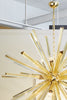 Murano Triedri Amber Glass Sputnik Chandelier