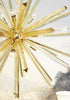 Murano Triedri Amber Glass Sputnik Chandelier