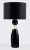Murano Black Glass Table Lamps