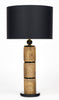 Murano Gold Leaf and Black Glass Lamps