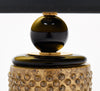 Murano Gold Leaf and Black Glass Lamps