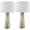 Murano “Pulegoso” Mercury Glass Table Lamps
