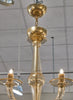 Gold-Flecked Murano Avventurina Glass Chandelier