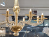 Gold-Flecked Murano Avventurina Glass Chandelier
