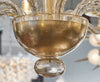 Gold-Flecked Murano Avventurina Glass Chandelier