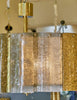 Murano Gold Leaf and Textured Glass Chandelier