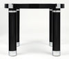 Modern Chrome and Ebonized French Side Table