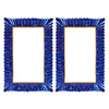 Pair of Cobalt Blue Murano Glass Mirrors
