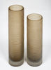 Murano Glass “Battuto” Smoked Vases