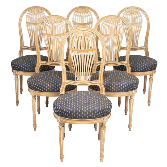 Louis XVI Style Céruse Dining Chairs