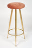 Gio Ponti Style Brass Bar Stools