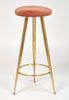 Gio Ponti Style Brass Bar Stools