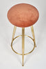 Gio Ponti Style Brass Bar Stools