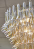 Murano Orange and Clear Glass “Selle” Chandelier